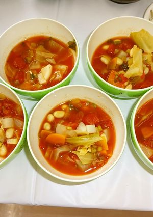 ひよこ豆キャベツのトマトスープ＠つくば市-レシピのメイン写真