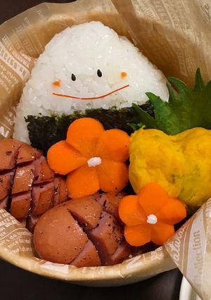 お弁当にハートのかぼちゃサラダ-レシピのメイン写真