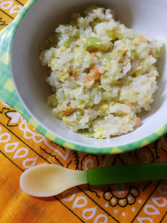 離乳食後期~ *お魚と野菜の炒飯風* -レシピのメイン写真