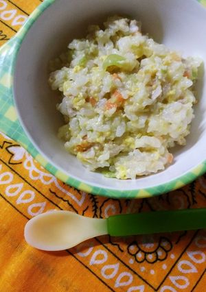 離乳食後期～　＊お魚と野菜の炒飯風＊　-レシピのメイン写真