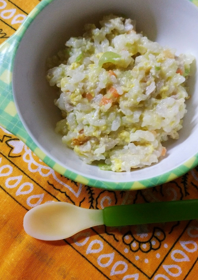 離乳食後期～　＊お魚と野菜の炒飯風＊　-レシピのメイン写真