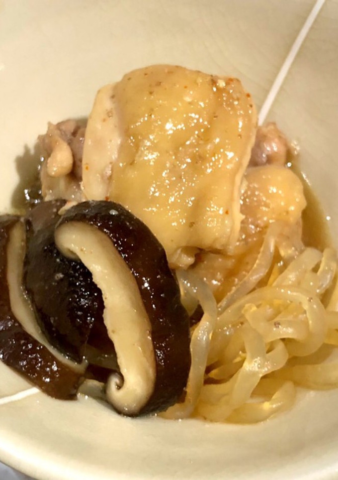 鶏モモ肉としいたけの簡単煮物！-レシピのメイン写真
