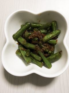 ✿いんげんとしらすの梅肉あえ✿-レシピのメイン写真