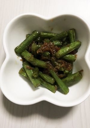 ✿いんげんとしらすの梅肉あえ✿-レシピのメイン写真
