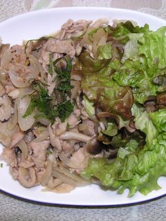 しめじと豚肉のドレッシング炒め-レシピのメイン写真