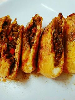 余ったキーマカレーで巾着焼き-レシピのメイン写真