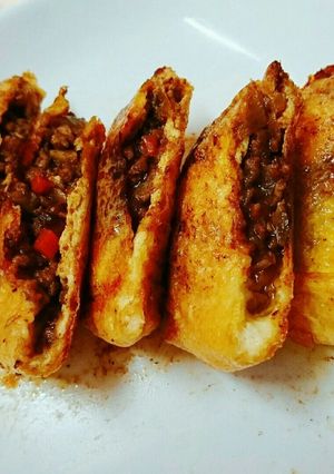 余ったキーマカレーで巾着焼き-レシピのメイン写真