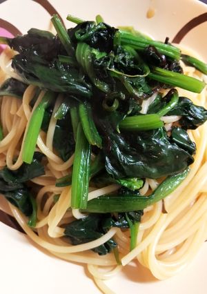 ほうれん草と塩こんぶのパスタ-レシピのメイン写真