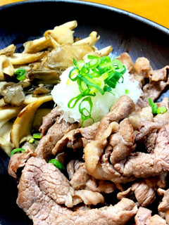 お好みの焼肉ダレで食べる牛肉と舞茸*☻*-レシピのメイン写真