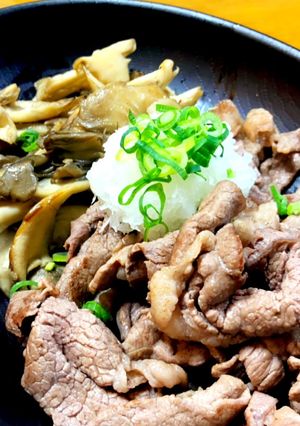 お好みの焼肉ダレで食べる牛肉と舞茸*☻*-レシピのメイン写真