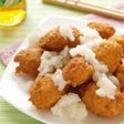 ふんわり鶏団子のおろしリンゴ酢がけ