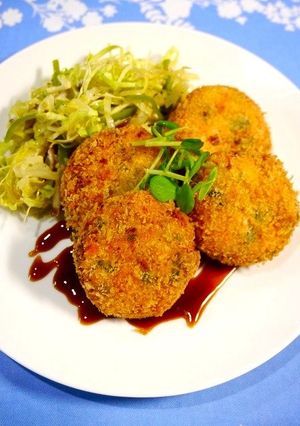 簡単！ヘルシー☆銀鮭豆苗コロッケ-レシピのメイン写真