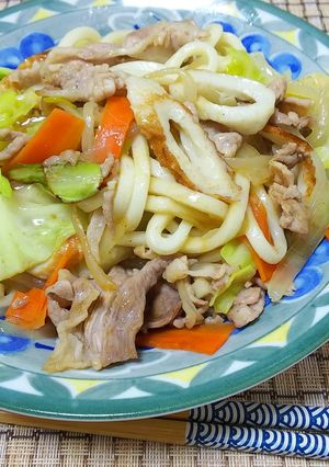 【龍愛】和風焼きうどん-レシピのメイン写真