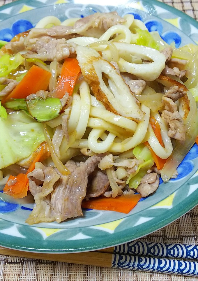 【龍愛】和風焼きうどん-レシピのメイン写真