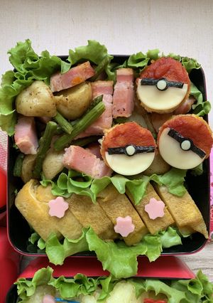 キャラ弁 ポケモン モンスターボール-レシピのメイン写真