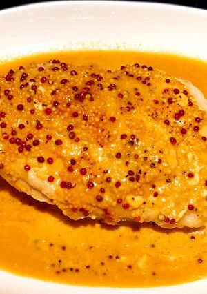 鶏むねソテー粒マスタードクリーム-レシピのメイン写真