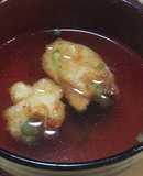 黒大豆枝豆のふんわりフライのお吸い物