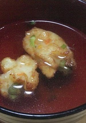 黒大豆枝豆のふんわりフライのお吸い物-レシピのメイン写真