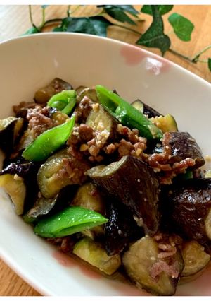茄子とひき肉の味噌炒め簡単-レシピのメイン写真