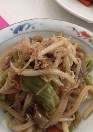 余ったお好み焼きソースで簡単焼うどん-レシピのメイン写真