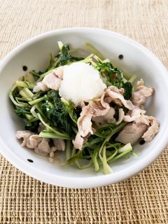 ご飯もすすむ!水菜と豚肉の炒め物(^^)-レシピのメイン写真