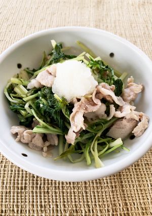 ご飯もすすむ！水菜と豚肉の炒め物(^^)-レシピのメイン写真