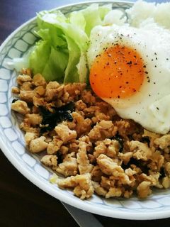 大葉でガパオ風ライス-レシピのメイン写真