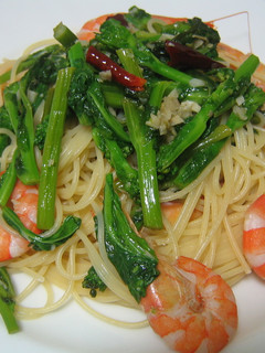 菜の花と海老の彩りパスタ-レシピのメイン写真