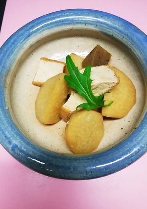 今日の夕飯 里芋と生揚げとこんにゃく煮-レシピのメイン写真