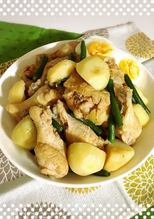 味付け簡単！鶏手羽元とじゃが芋の煮物-レシピのメイン写真