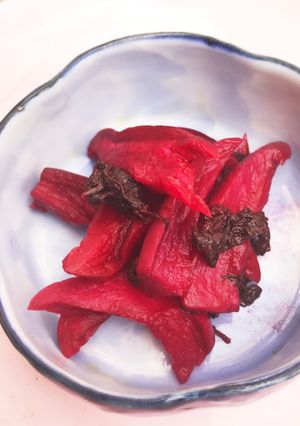 紅くるり大根の漬物(シソ風味)-レシピのメイン写真