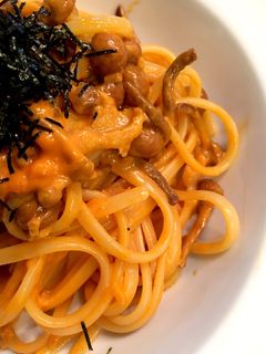 うにクリームパスタ!なめこ入り♪-レシピのメイン写真