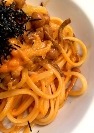 うにクリームパスタ！なめこ入り♪-レシピのメイン写真