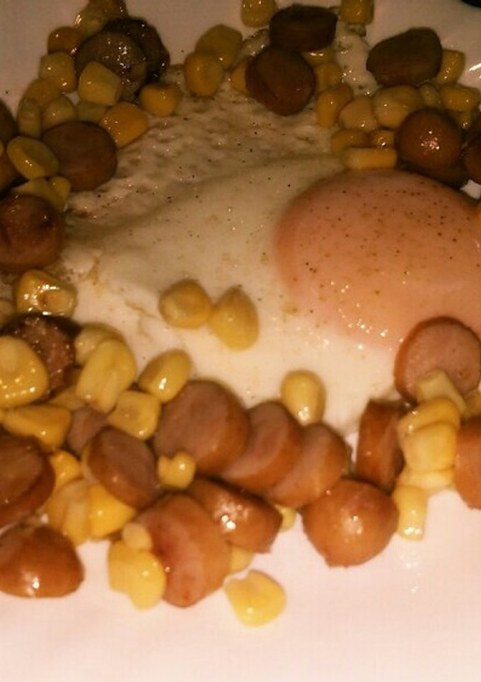 ソーセージとコーン目玉焼き-レシピのメイン写真