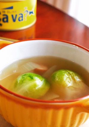 芽キャベツと新玉ねぎのスープ-レシピのメイン写真