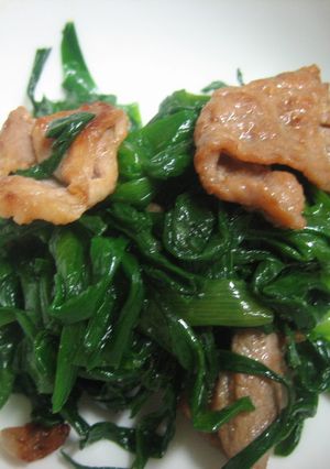 ニラと豚肉の和え物-レシピのメイン写真