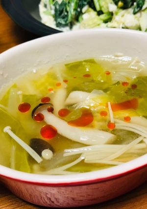 身体ポカポカ☆生姜とラー油の野菜スープ-レシピのメイン写真
