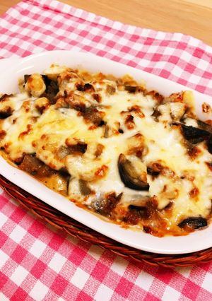 合びき肉とナスの甘辛味噌チーズ焼き-レシピのメイン写真