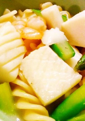 シーフード&アスパラのクリームパスタ-レシピのメイン写真