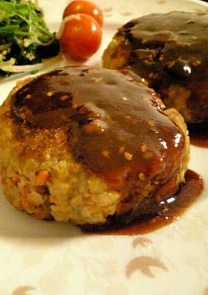 ヘルシーやわらか豆腐ハンバーグ♪-レシピのメイン写真