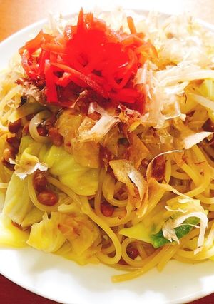 浅漬けの素で味が決まる納豆パスタ-レシピのメイン写真