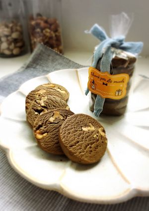 ほうじ茶クルミ アイスボックスクッキー-レシピのメイン写真