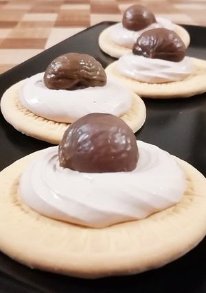 お家カフェ☆ココア味ホイップdeカナッペ-レシピのメイン写真