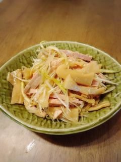 簡単!スパムと白髪ネギの中華和え-レシピのメイン写真