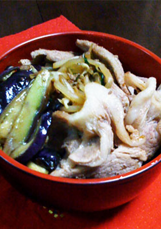 簡単豚丼！なすと豚が有ればそれでいいんさ-レシピのメイン写真