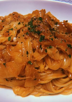 キャベツとツナの簡単トマトパスタ-レシピのメイン写真