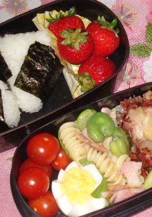 お弁当に♪そら豆とベーコンのパスタサラダ-レシピのメイン写真