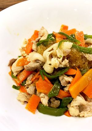 ご飯にぴったり！野菜と春雨の中華炒め-レシピのメイン写真