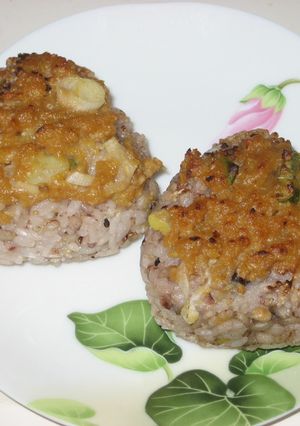 雑穀ごはんで♪ネギ味噌　焼きおにぎり-レシピのメイン写真