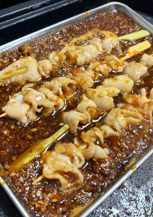 やまき風ピリ辛ホルモン串-レシピのメイン写真